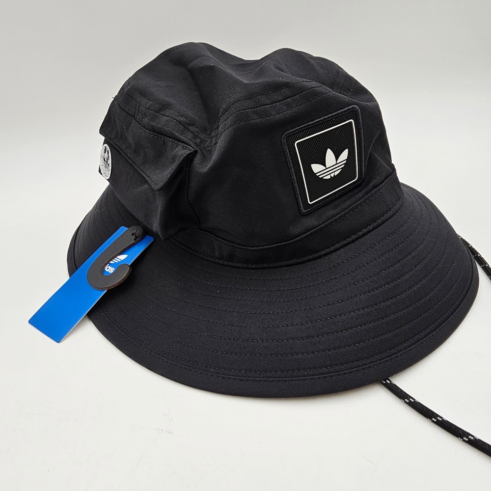 Adidas Originals Unisex Utility 3.0 Boonie Hat Black White with Pocket NWT